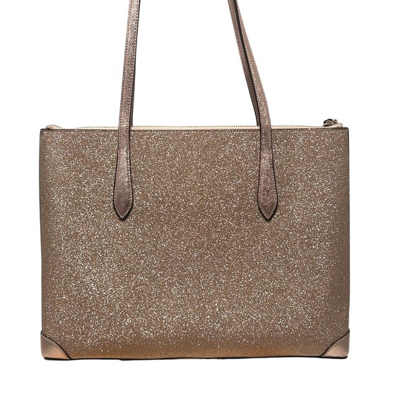 Kate Spade New York Shimmy Large Glitter Tote Bag in Rose Gold NWOT - Picture 6 of 13